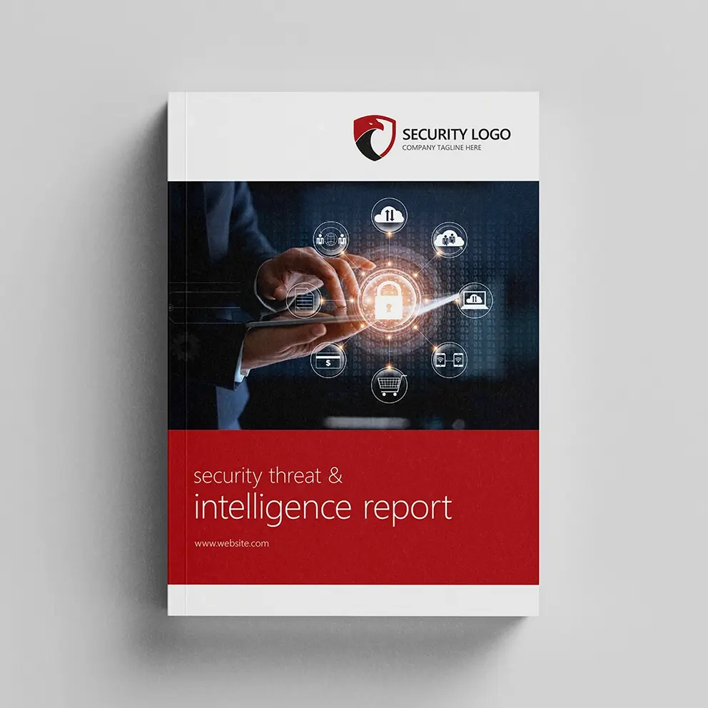 Main view of Infonaligy Partners cybersecurity bifold brochure - Outer spread